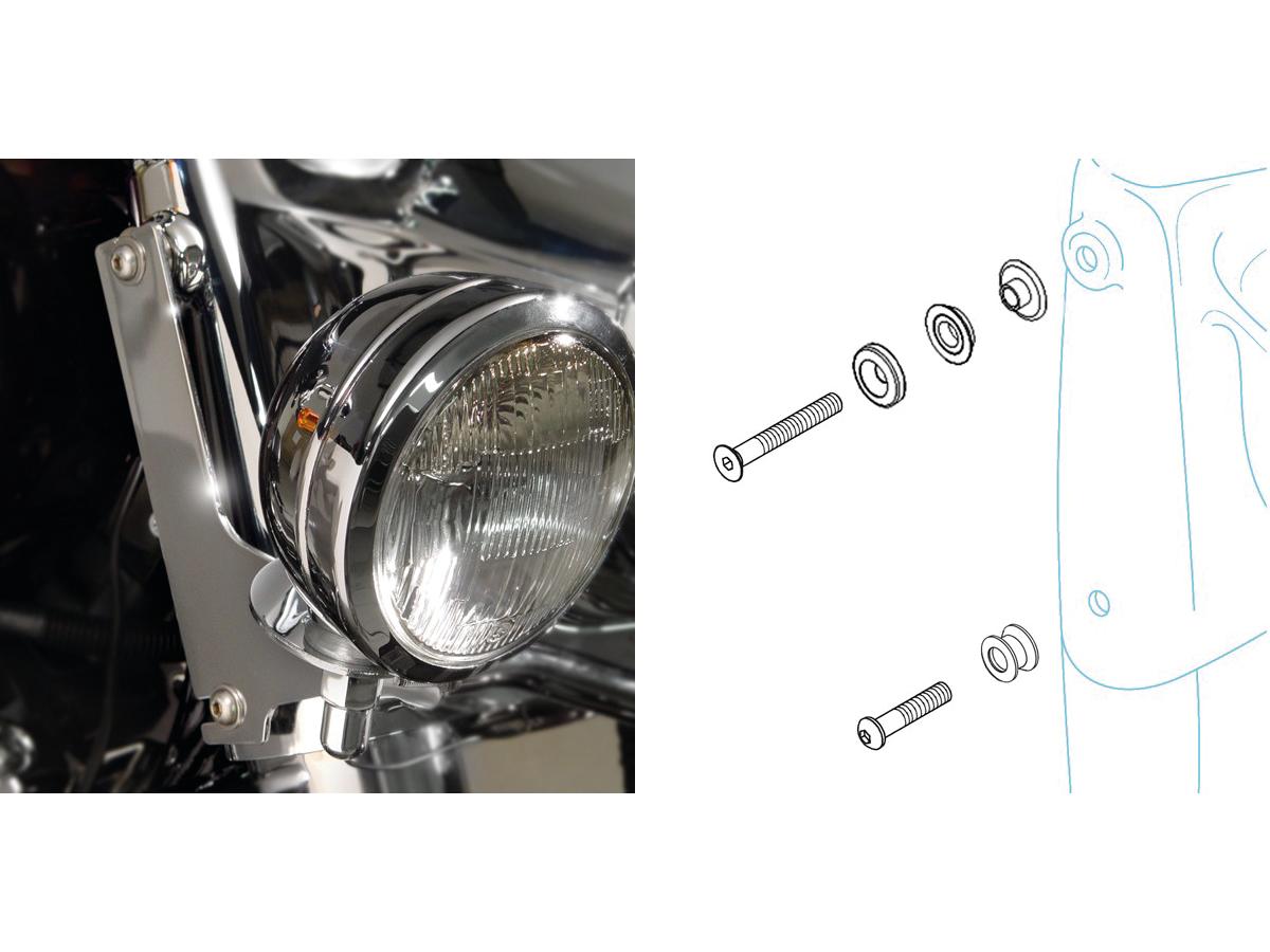 Custom Chrome Europe Switchblade Mounting Kit Windshield Mount Kit Chrome