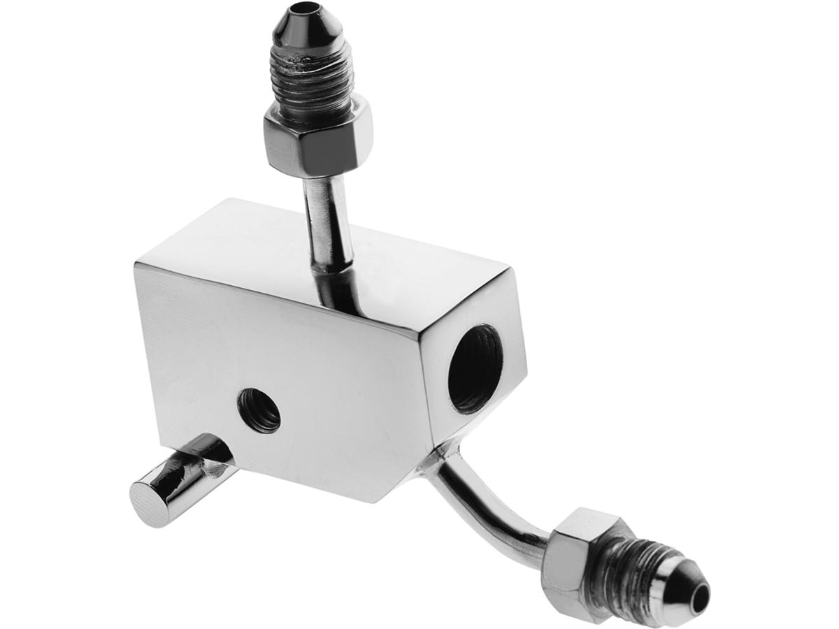 Custom Chrome Europe Front Brake Line Tee Adapter Chrome