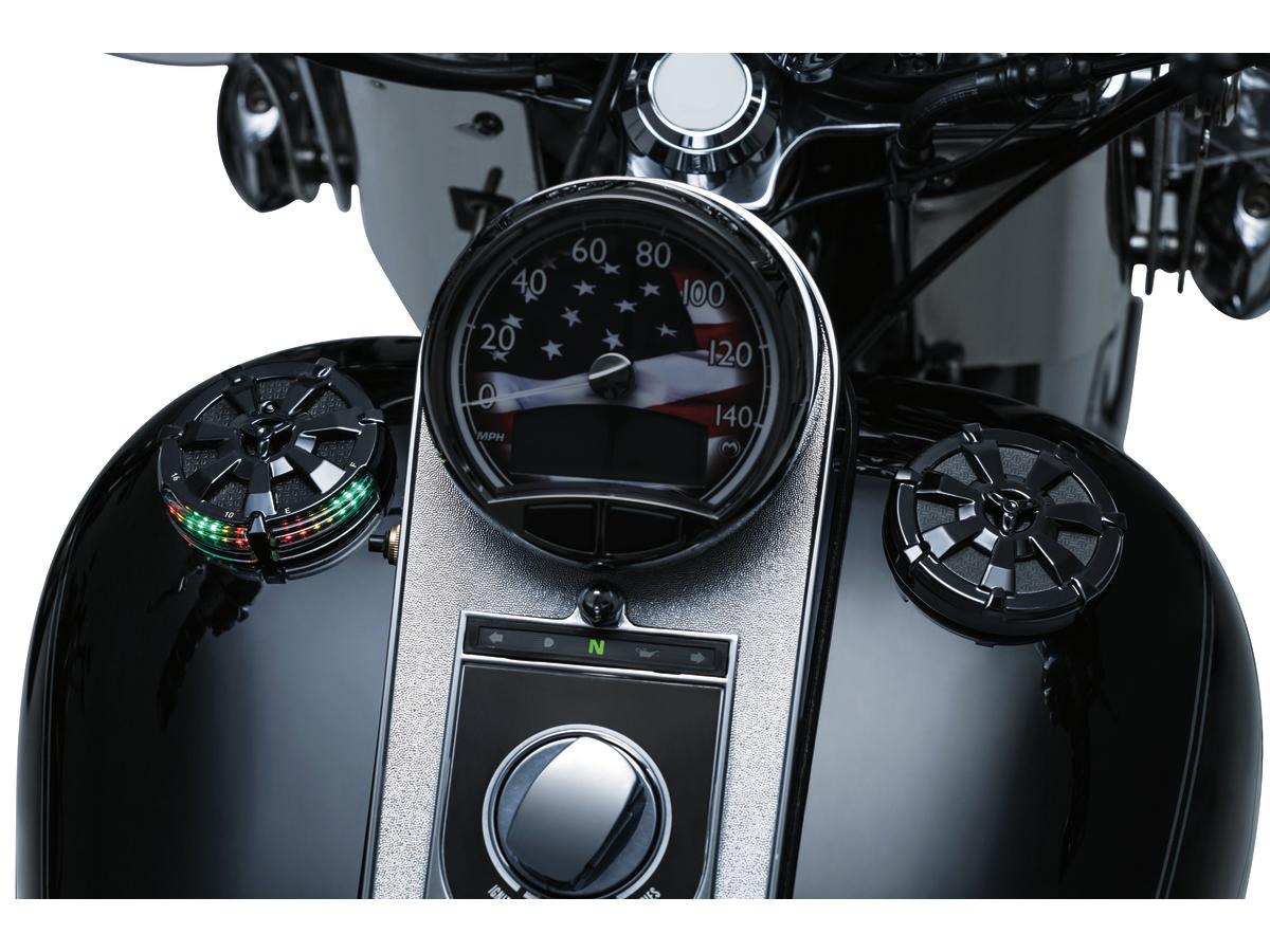 Alley Cat LED Fuel & Battery Gauge, Gloss Black Fuel & Battery Gauge