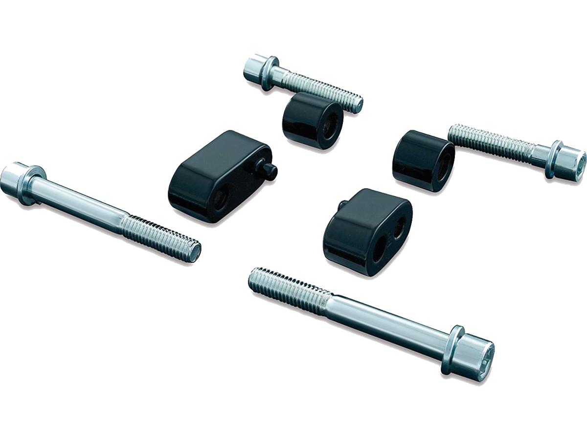 Custom Chrome Europe Driver Floor Board Spacers Gloss Black