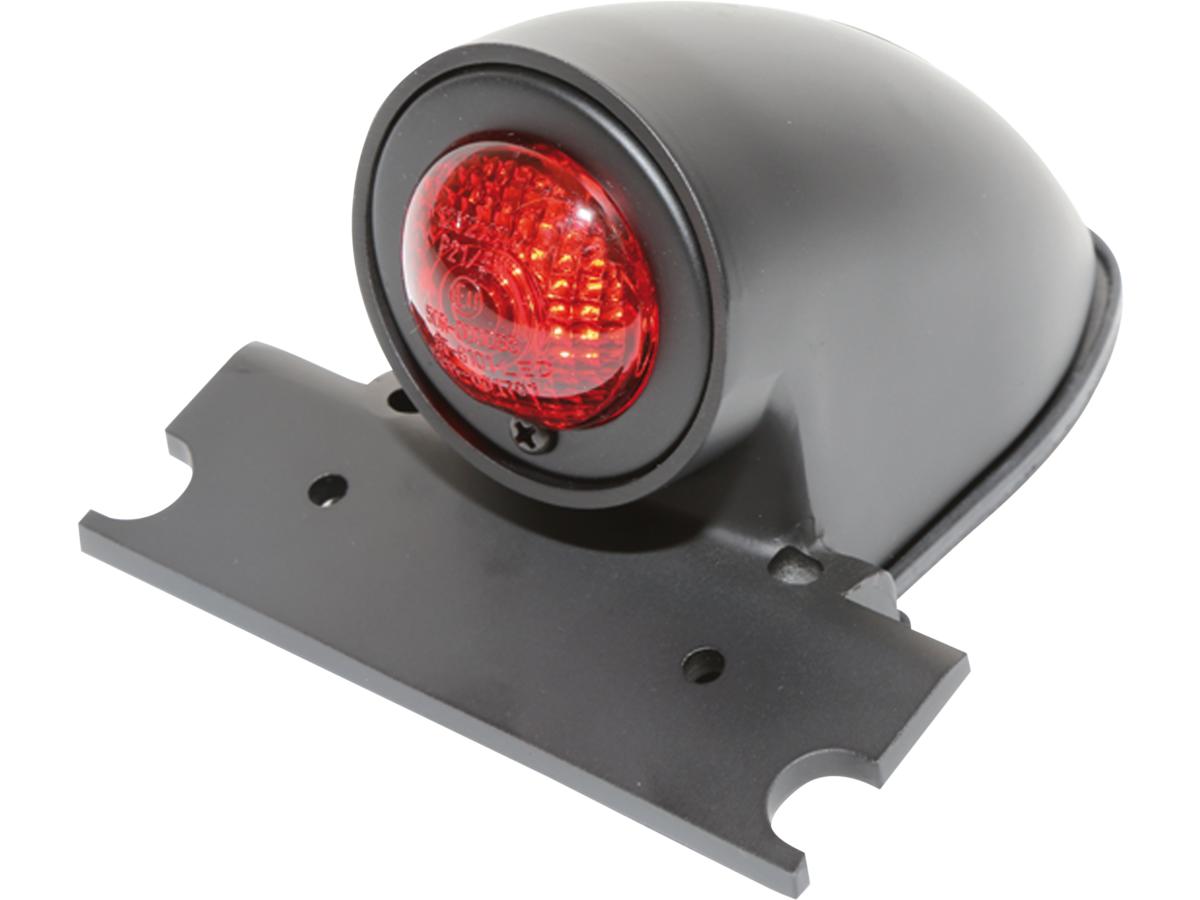 LED "DUO" Tail Light Red Lens License Plate Lamp For Harley Bobber Chopper Dyna