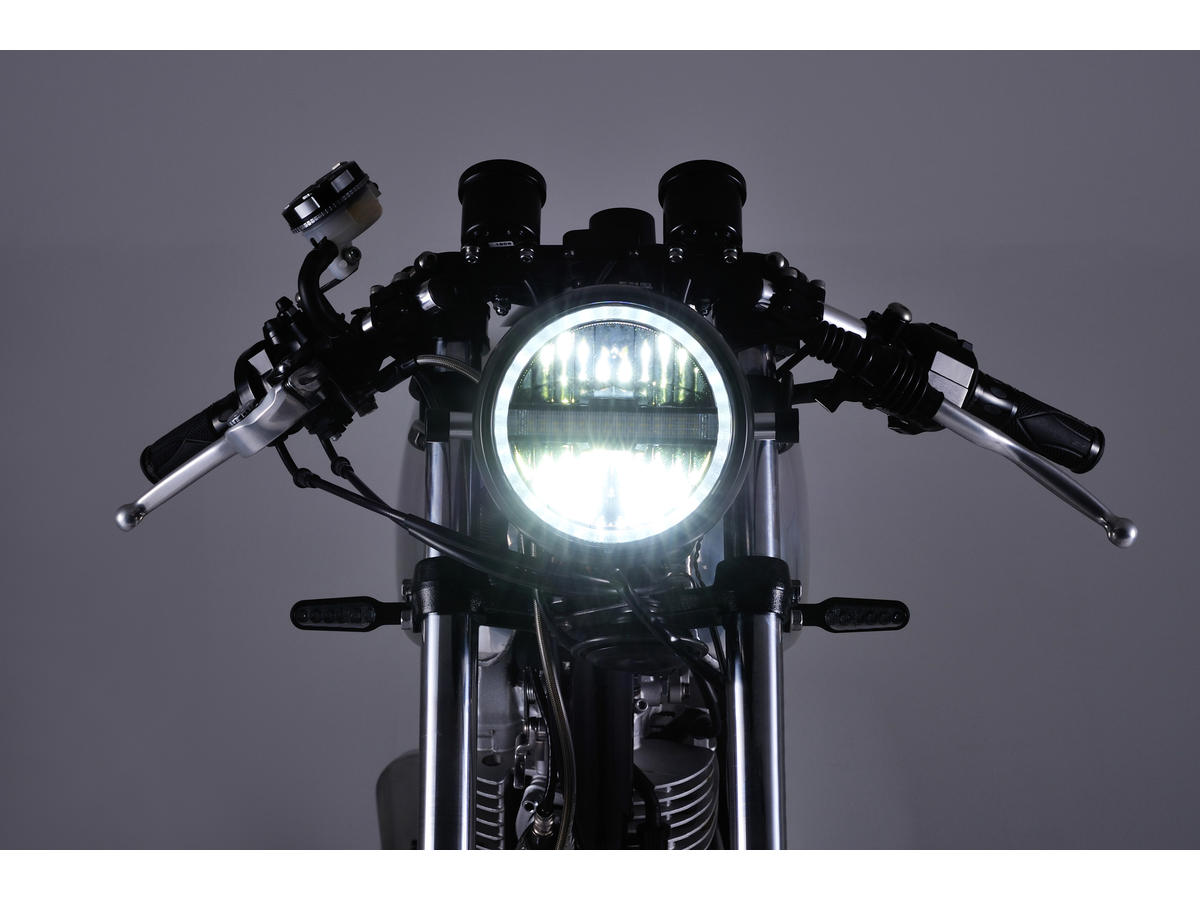 LED-Scheinwerfer Pearl 5-3/4 schwarz matt Motorrad Universal E-geprüft